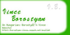 vince borostyan business card